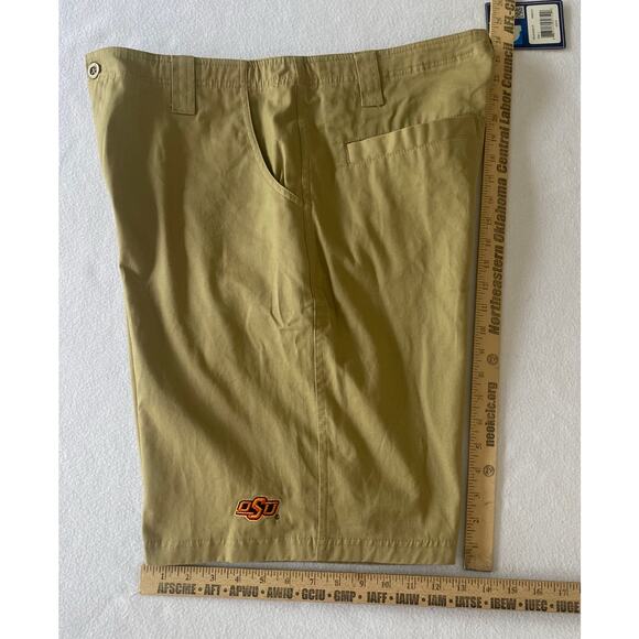 Oklahoma State Cowboys Khaki Shorts W/Embroidered Logo Men’s Size 36” Waist NWT - Picture 3 of 7